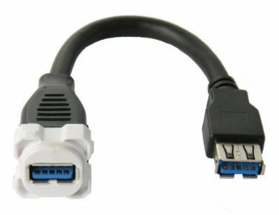 USB3.0 CLIPSAL 2000 STYLE WALL PLATE INSERT
