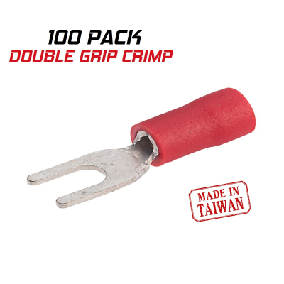 WESTEC RED FORK 3.2MM CRIMP TERMINAL - 100PK