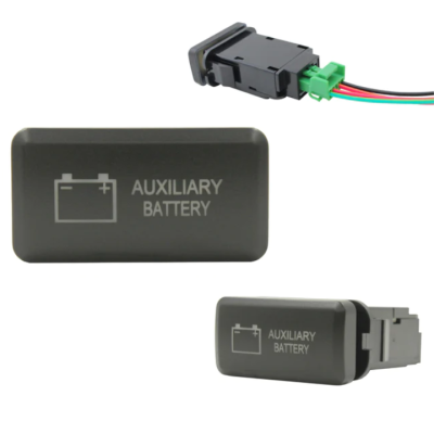 WESTEC HORIZONTAL MOMENTARY LED SWITCH TO SUIT BIG TOYOTA - AUX BATTERY
