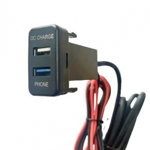 WESTEC FACTORY FIT USB3.0 1M LEAD + QC3.0 FAST CHARGER SOCKET TO SUIT BIG TOYOTA