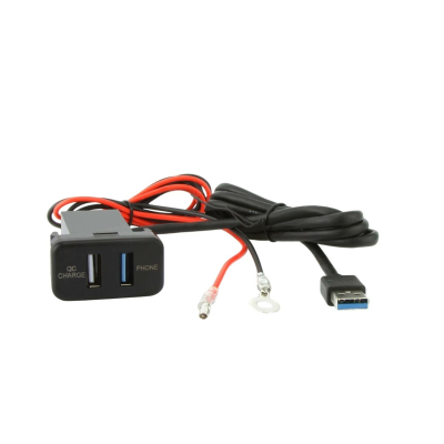 WESTEC FACTORY FIT USB3.0 + QC3.0 CHARGER TO SUIT TOYOTA 70 SERIES HORIZONTAL MOUNT