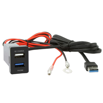WESTEC FACTORY FIT USB3.0 + QC3.0 CHARGER TO SUIT SMALL TOYOTA