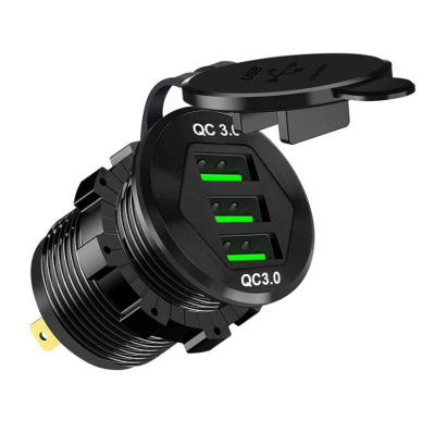 WESTEC UNIVERSAL ROUND MOUNT TRIPLE QC3.0 USB FAST CHARGER